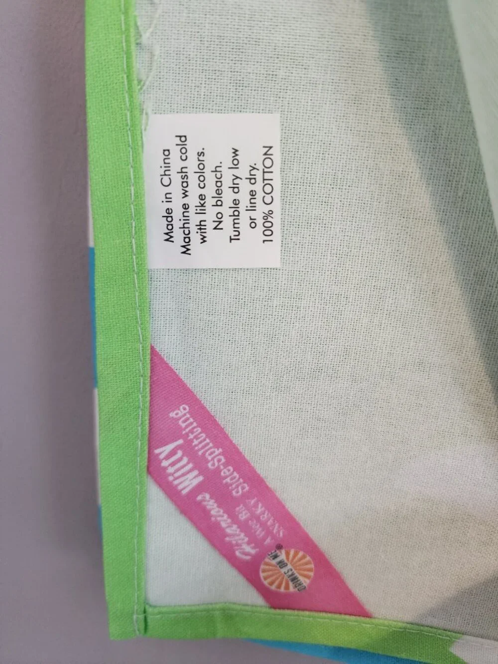 2/$15 Colorful Green & Blue Comedic Mr. Rogers Dish Towel by Drinks on Me